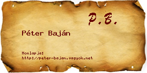 Péter Baján névjegykártya